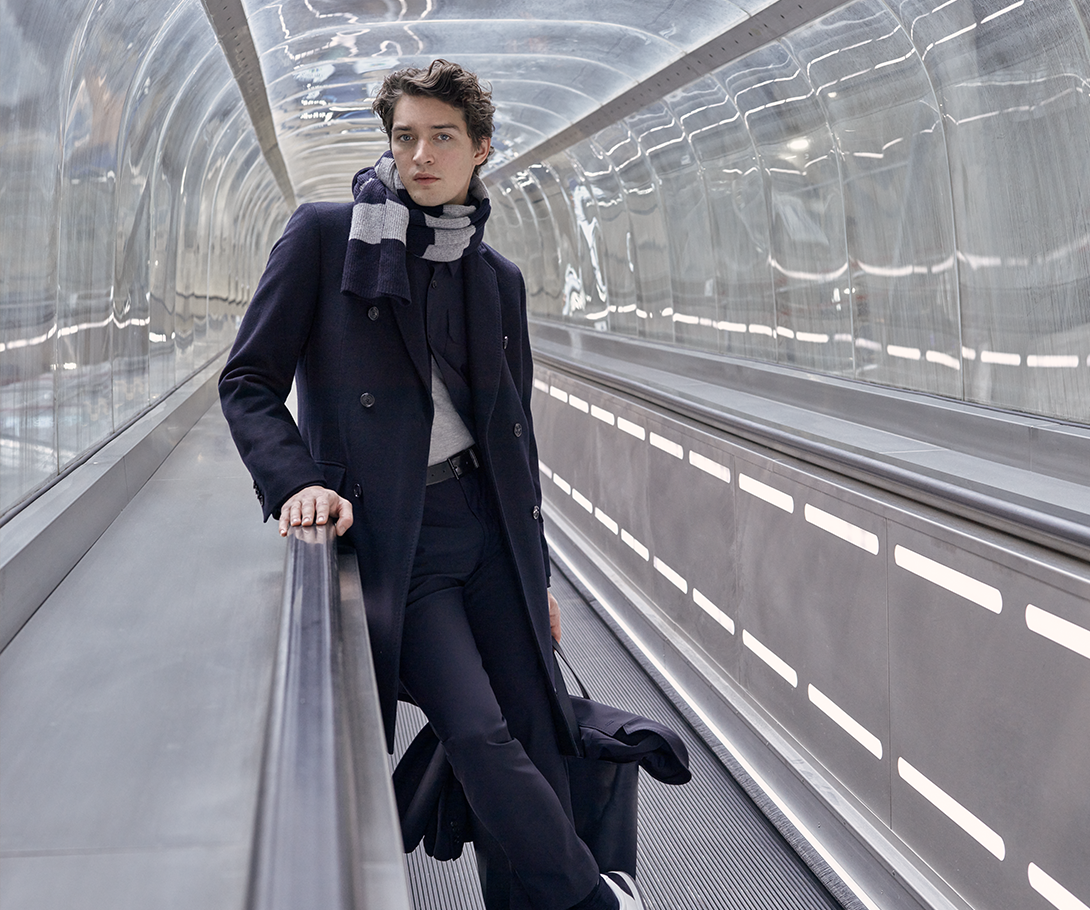 Classic mens coat made of wool