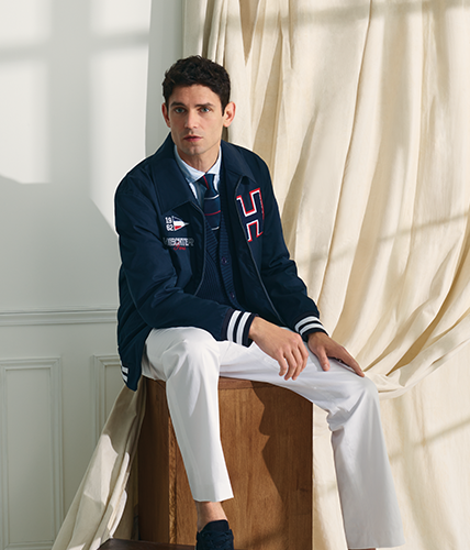 Signature Look Weiße Chino zu Hechter College Jacke
