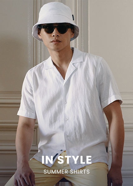 Blog article summer shirts White linen shirt and white bucket hat