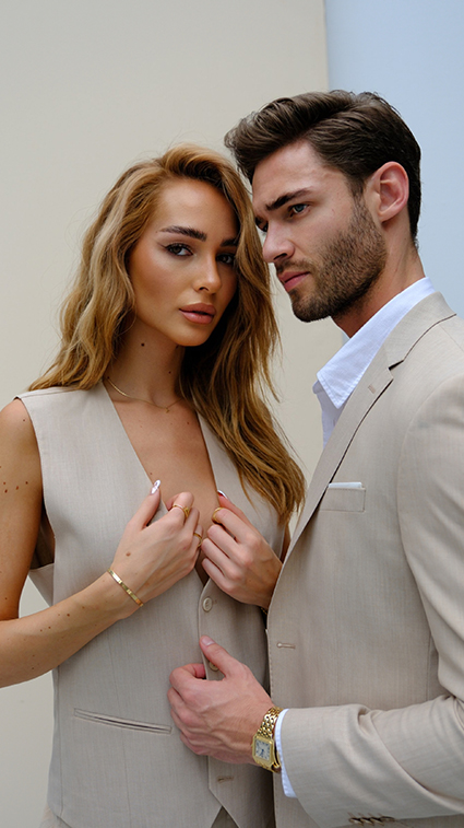 Klassische Anzugweste und passendes Sakko