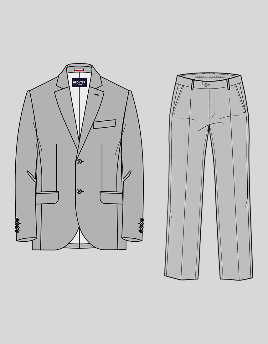Tenue classique Esquisse de la forme du costume Regular Passform