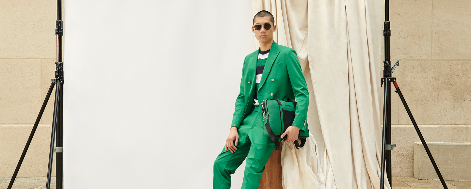 Modern Suits Confident green suit look