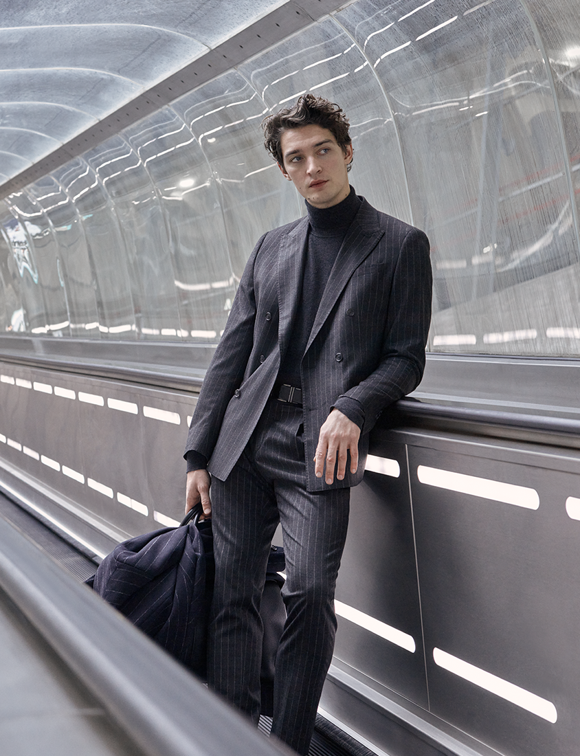 Guy in a pinstripe suit