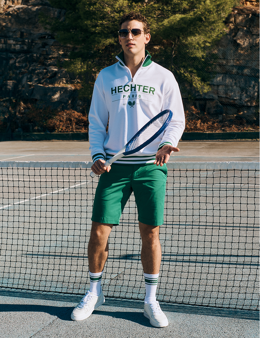 Sweater and Shorts of the tennis collection