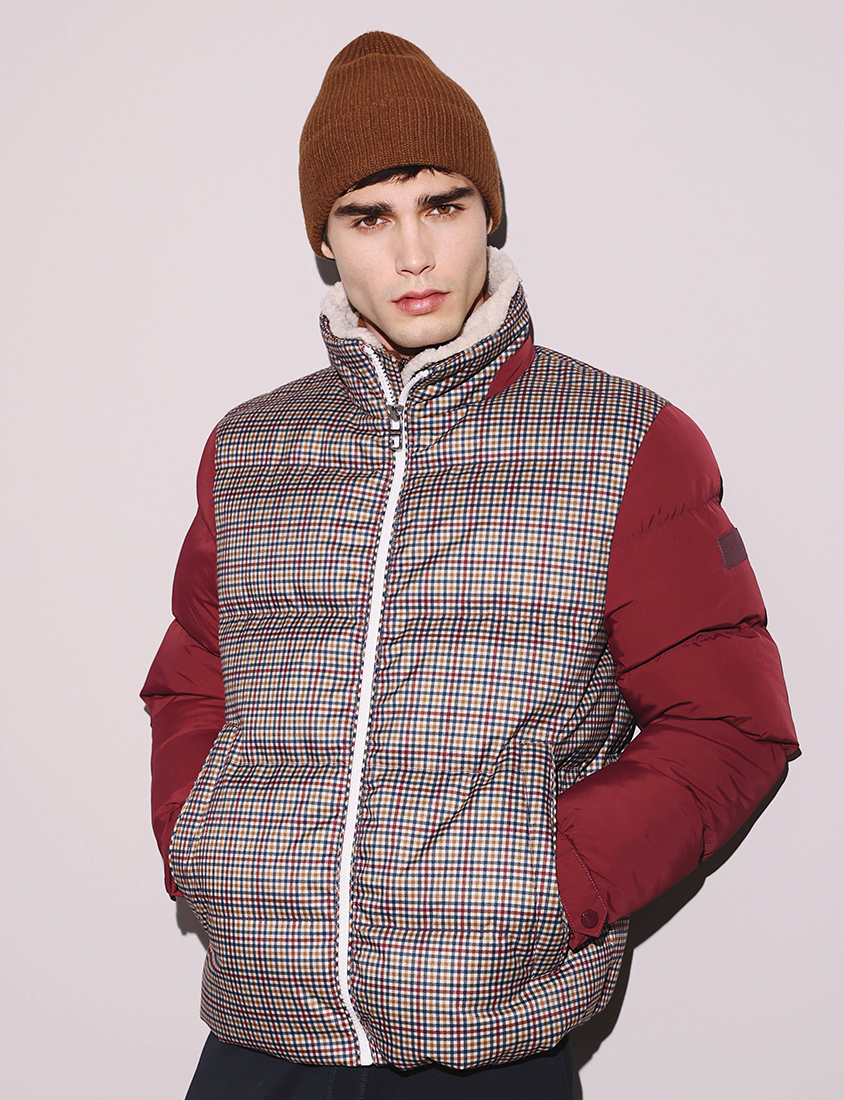 Checked jacket with british flair