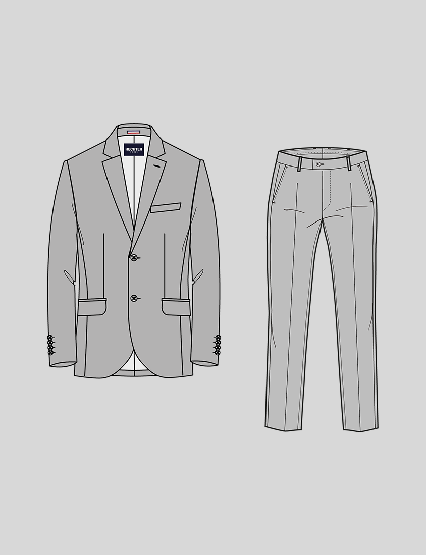 sketch of the modern fit suit