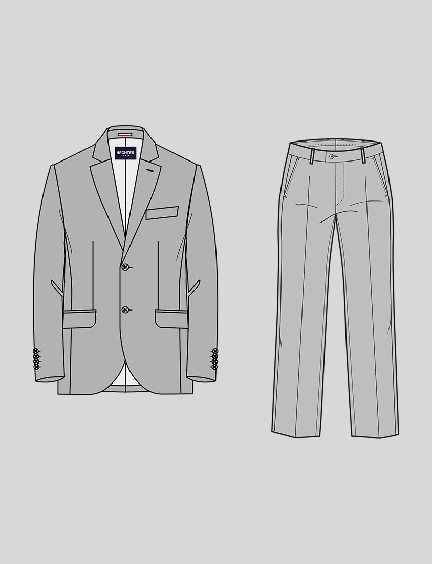 Regular fit suit sketch