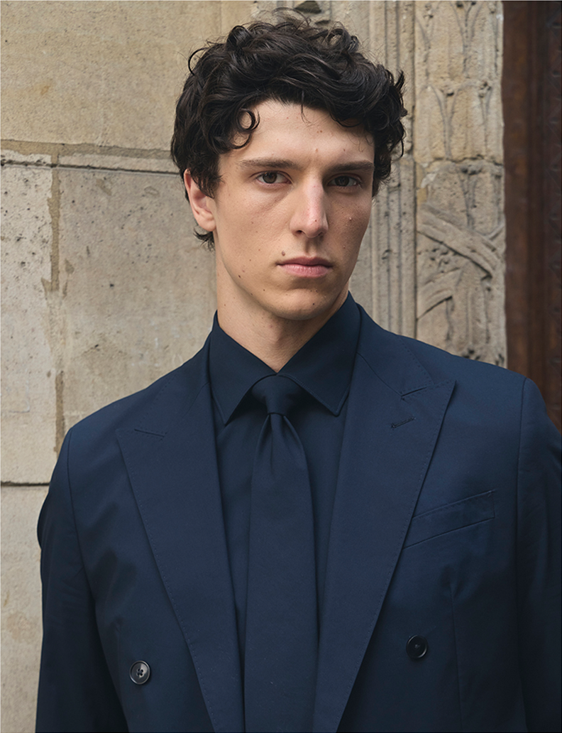 Navy suit One color suit look in navy