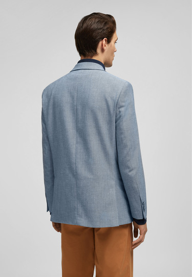 Modern Fit Sakko, dark blue Rückansicht