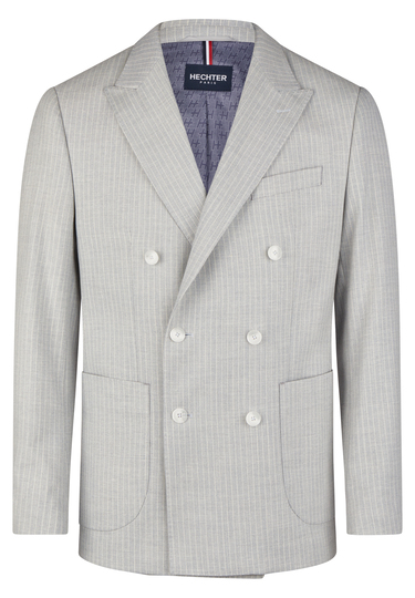 JACKET MODERN FIT, Steel blue Frontansicht