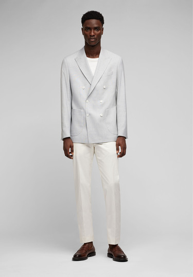 JACKET MODERN FIT, Steel blue Rückansicht