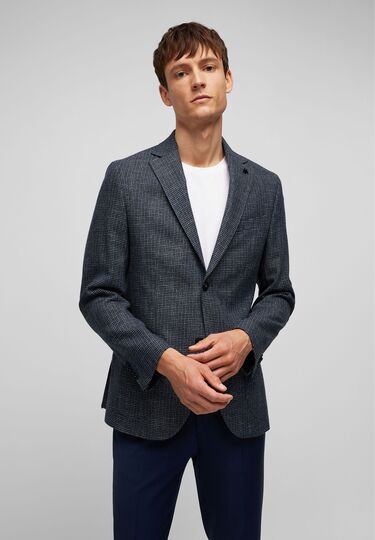 Modern Fit Jacket, Midnight blue Frontansicht