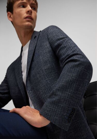 Modern Fit Jacket, Midnight blue Detailansicht 2