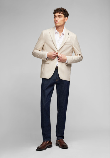 Sakko MODERN FIT, Sand Rückansicht