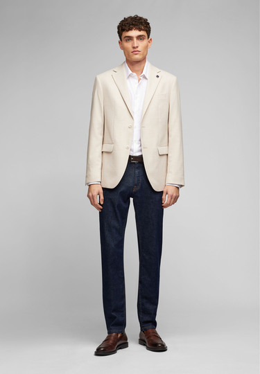 Sakko MODERN FIT, Sand Detailansicht 1