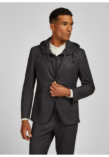 H-XTENSION Sakko, carbon Frontansicht