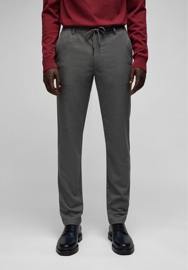 Tapered Fit Chino Hose, gunmetal Detailansicht 2