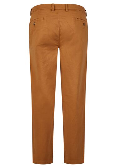 Klassische Chinohose, Camel Rückansicht