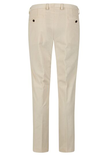 Leisure Fit Cordhose, beige Rückansicht