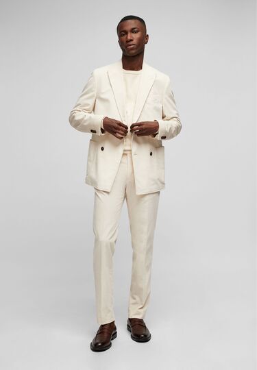 Leisure Fit Cordhose, beige Detailansicht 1