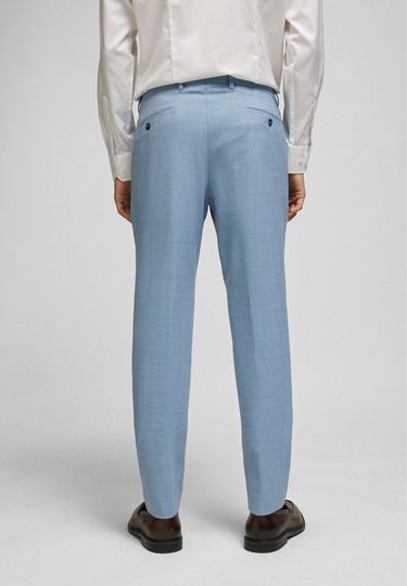Modern Fit Anzughose, steel blue Rückansicht