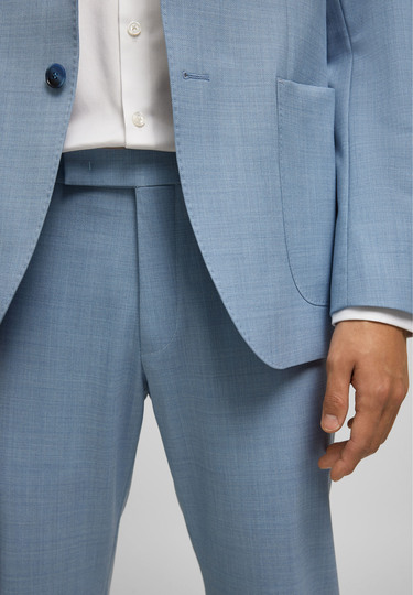 Modern Fit Anzughose, steel blue Detailansicht 1