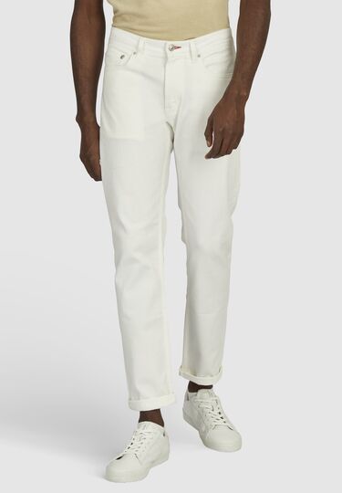 Casual 5-pocket jeans, white Detailansicht 1