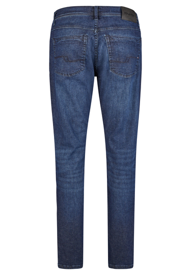 Regular Tapered 5 Pocket Jeans, midnight blue Rückansicht