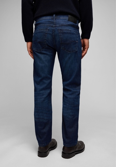 Regular Tapered 5 Pocket Jeans, midnight blue