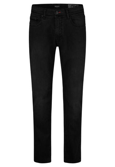 Regular Tapered 5 Pocket Jeans, black Frontansicht
