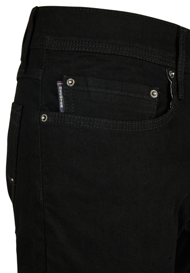 Regular Tapered 5 Pocket Jeans, black Rückansicht