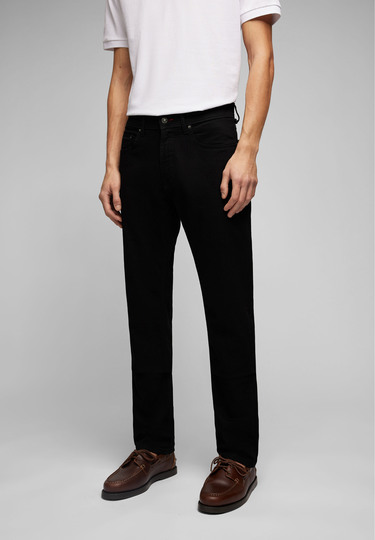 Regular Tapered 5 Pocket Jeans, black 