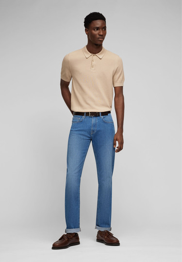 5-POCKET JEANS BELFORT, steel blue Rückansicht