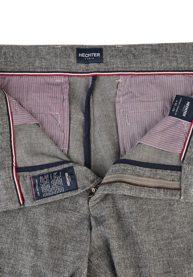 Comfortable chino in wool look, Black Detailansicht 2