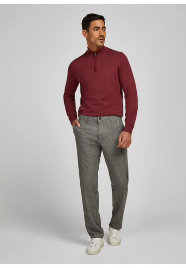 Comfortable chino in wool look, Black