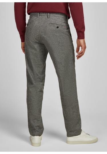 Comfortable chino in wool look, Black