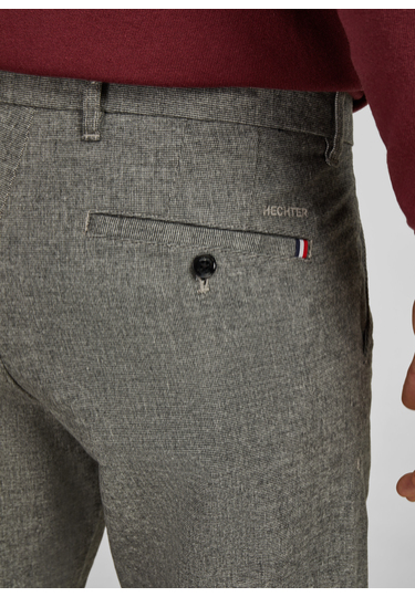 Comfortable chino in wool look, Black