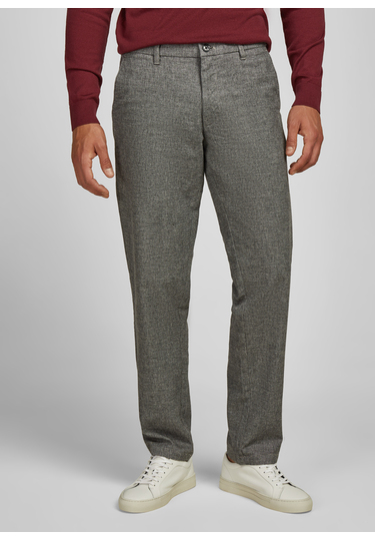 Comfortable chino in wool look, Black