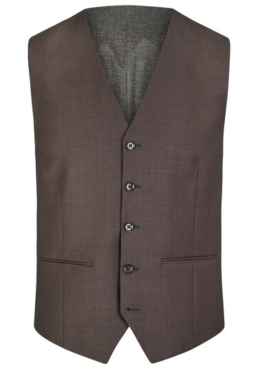 Elegante Weste in Shape Fit, oxblood Frontansicht