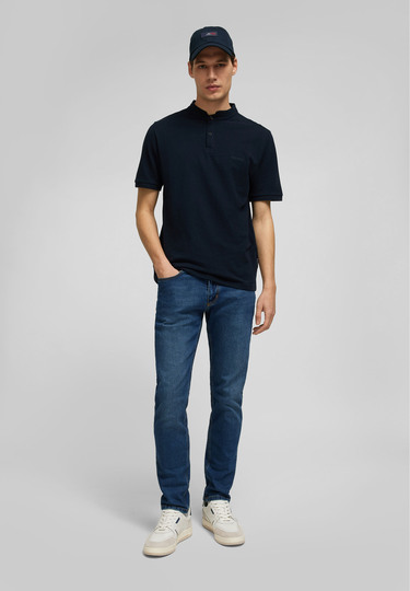 Straight Fit Tapered 5-Pocket Jeans aus Hightech-Fasern, dark blue Detailansicht 2