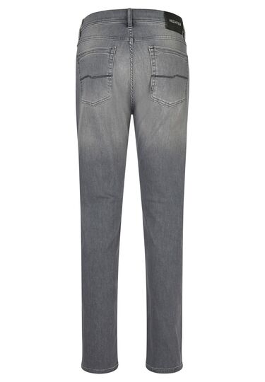 Regular tapered 5-pocket jeans made of high-tech fibres, darkgrey Detailansicht 1