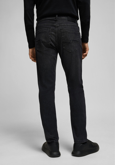 Regular Tapered Fit 5-Pocket Jeans aus Hightech-Fasern, graphite Rückansicht