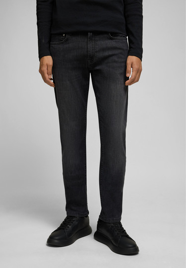 Regular Tapered Fit 5-Pocket Jeans aus Hightech-Fasern, graphite