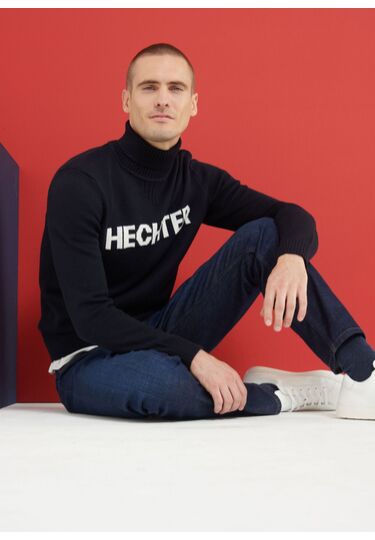 Regular Tapered 5-Pocket Jeans aus Hightech-Fasern, midnight blue