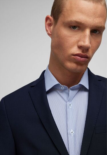 Shape Fit Baukasten Sakko in Woll-Mix Uni mit Performance Stretch Uni, navy Detailansicht 2