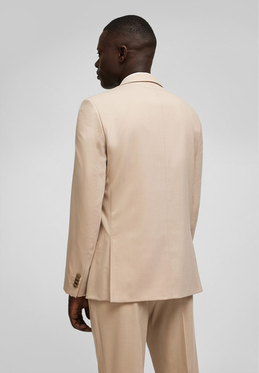 Elegant H-ECO Jacket made from sustainable fabric, sand Rückansicht