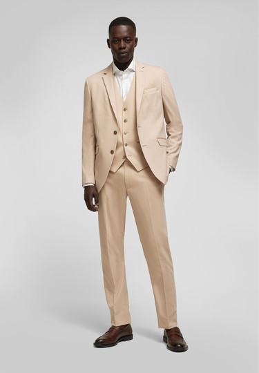 Elegant H-ECO Jacket made from sustainable fabric, sand