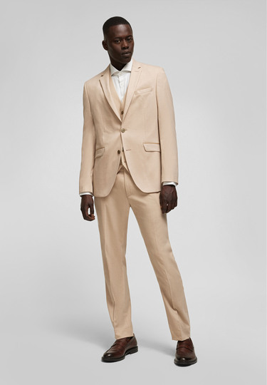 Elegant H-ECO Jacket made from sustainable fabric, sand