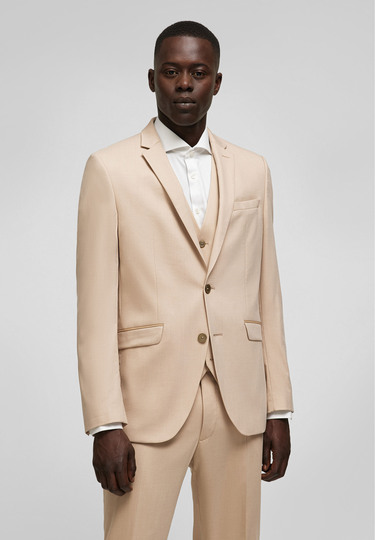 Elegant H-ECO Jacket made from sustainable fabric, sand