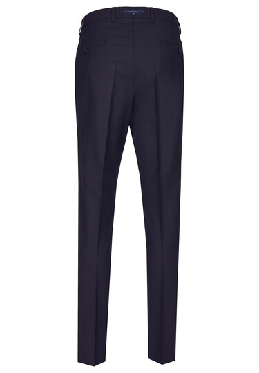 Shape Fit Baukasten Hose in Woll-Mix mit Performance Stretch Uni, navy Rückansicht